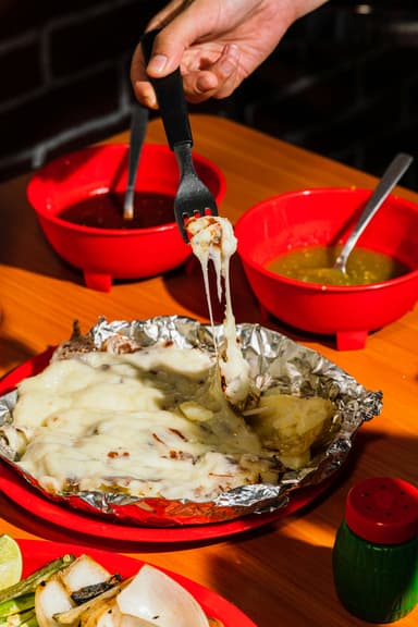Papa con queso
