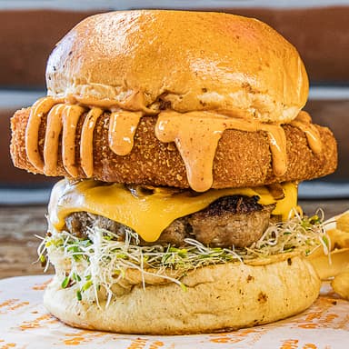 Shih Tzu kushiage burger